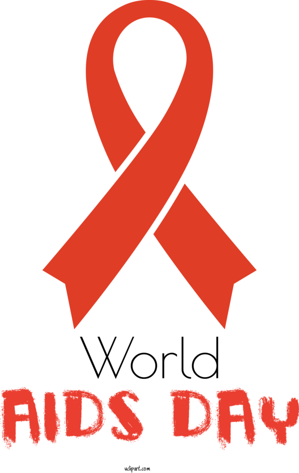 Free Holidays Logo Red Line For World AIDS Day Clipart Transparent Background