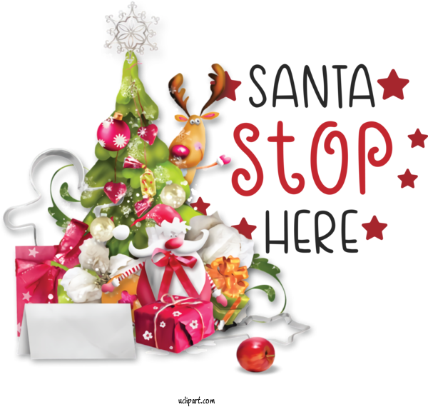 Free Cartoon Christmas Day Christmas Ornament Christmas Tree For Santa Clipart Transparent Background