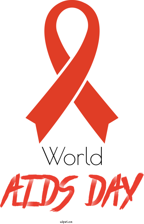 Free Holidays Logo Red Line For World AIDS Day Clipart Transparent Background