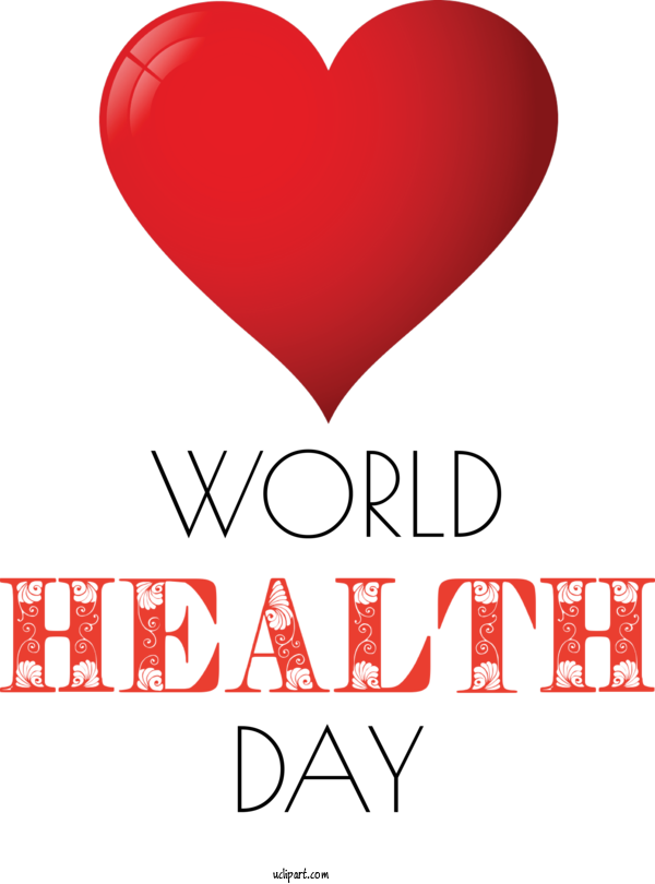 Free Holidays Heart Red Valentine's Day For World Health Day Clipart Transparent Background