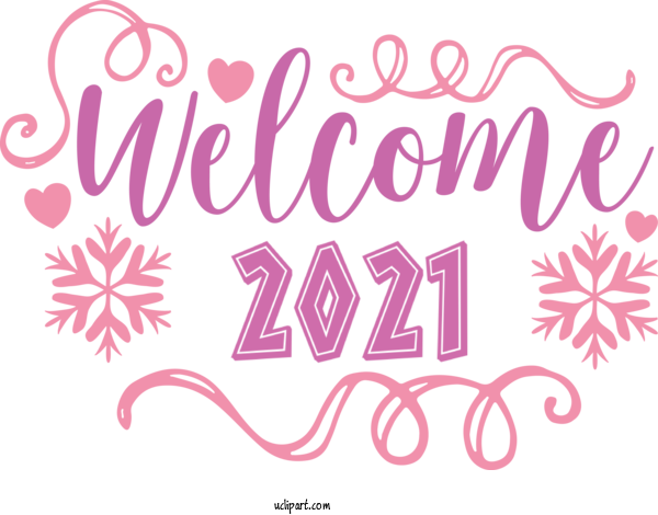Free Holidays HELLO 2021 2021 Logo For New Year Clipart Transparent Background