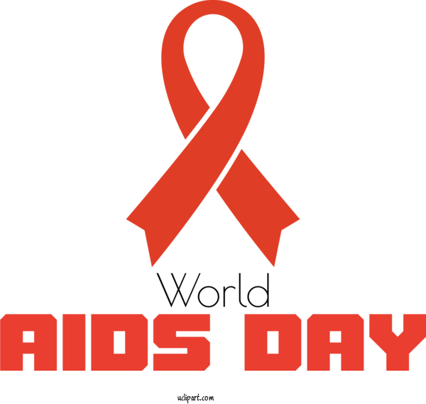 Free Holidays Logo Design Line For World AIDS Day Clipart Transparent Background