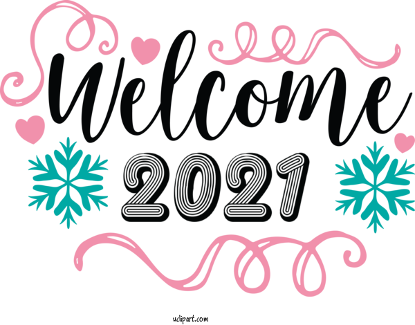 Free Holidays Winter Season Welcome 2021 For New Year Clipart Transparent Background