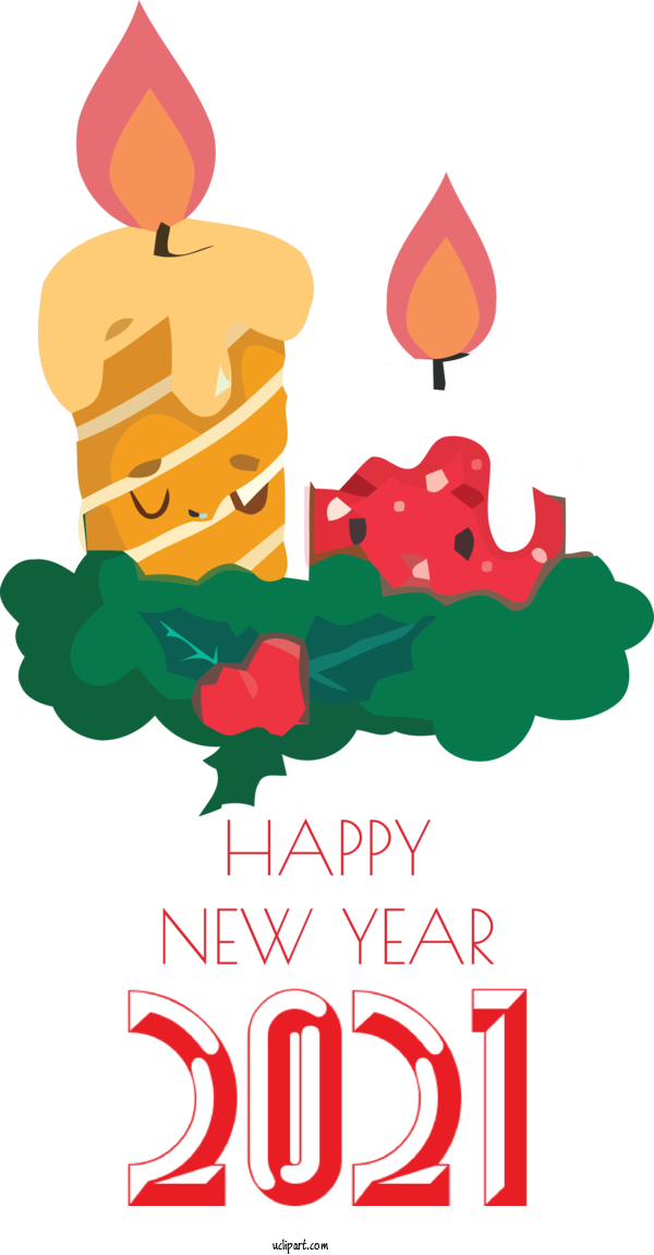 Free Holidays Design 2021 Happy New Year Calligraphy For New Year Clipart Transparent Background