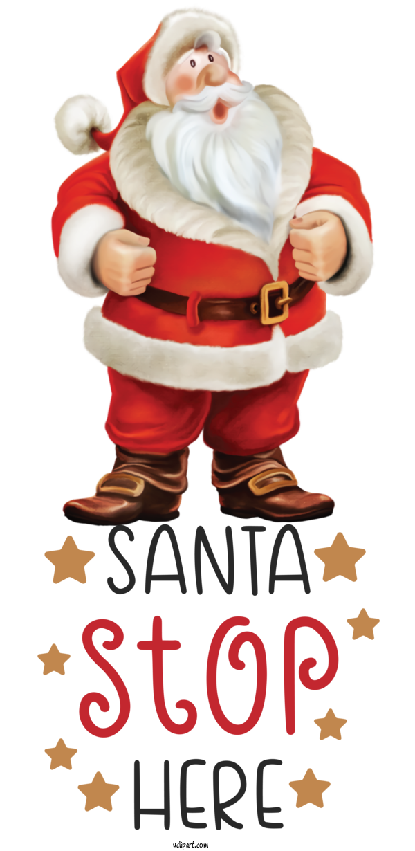 Free Cartoon Santa Claus Mrs. Claus Christmas Day For Santa Clipart Transparent Background