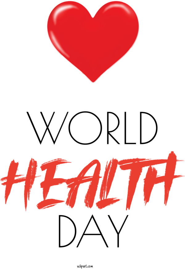 Free Holidays Logo Red Valentine's Day For World Health Day Clipart Transparent Background