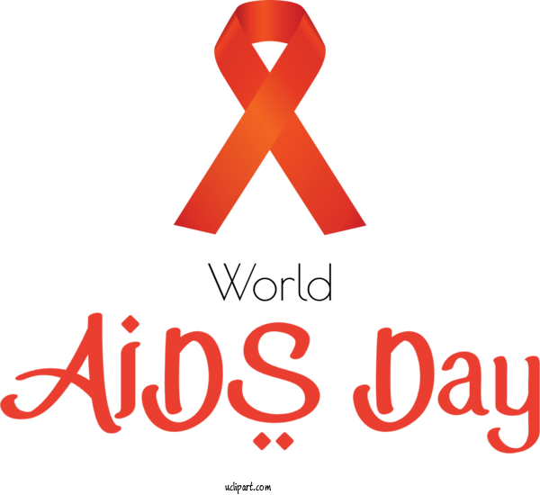 Free Holidays Logo Design Line For World AIDS Day Clipart Transparent Background