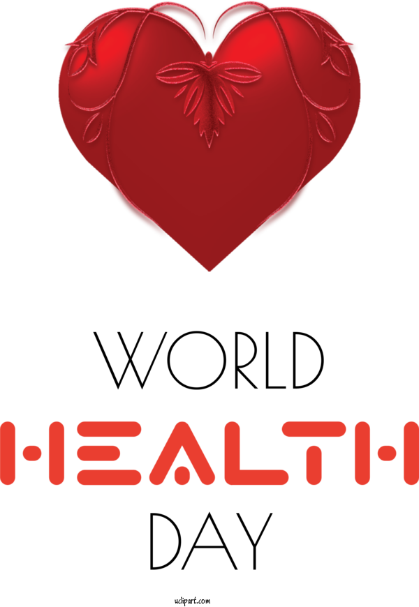 Free Holidays Heart Red Valentine's Day For World Health Day Clipart Transparent Background