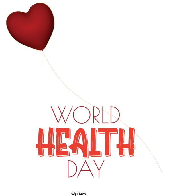 Free Holidays Logo Red Valentine's Day For World Health Day Clipart Transparent Background