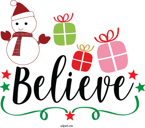Free Cartoon Christmas Day Design Logo For Santa Clipart Transparent Background