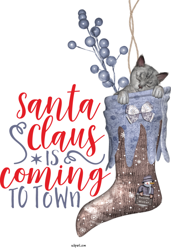 Free Cartoon Christmas Decoration Meter Shoe For Santa Clipart Transparent Background
