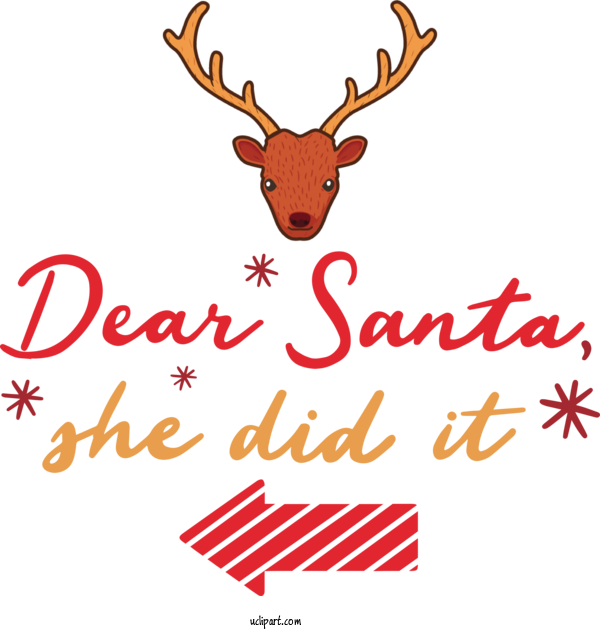 Free Cartoon Reindeer Deer Meter For Santa Clipart Transparent Background
