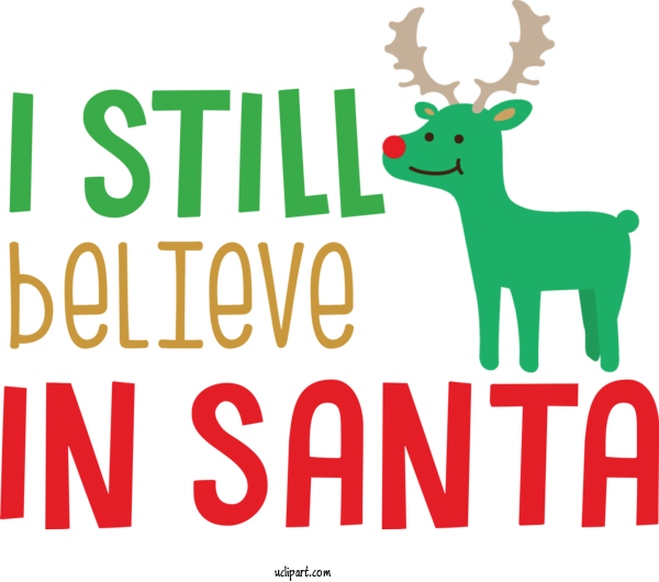 Free Cartoon Reindeer Deer Meter For Santa Clipart Transparent Background