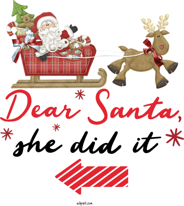 Free Cartoon Christmas Day Santa Claus Christmas Tree For Santa Clipart Transparent Background