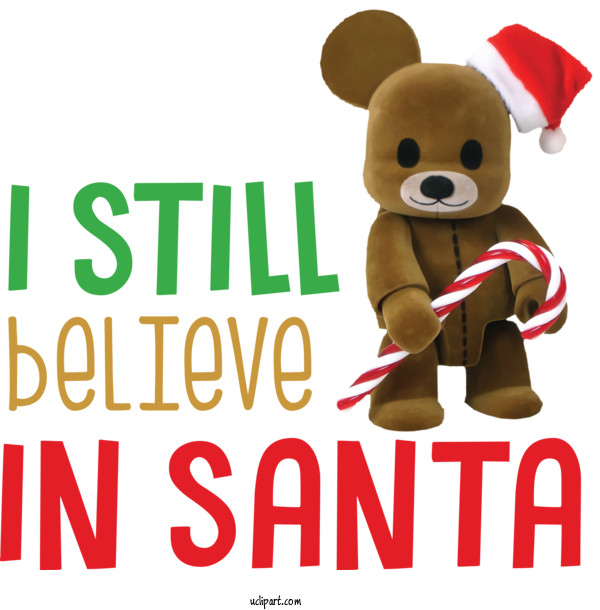 Free Cartoon Teddy Bear Dog Christmas Day For Santa Clipart Transparent Background