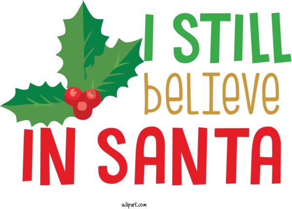 Free Cartoon Natural Food Logo Holly For Santa Clipart Transparent Background