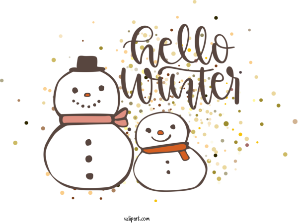 Free Nature Cartoon Snowman Christmas Ornament M For Winter Clipart Transparent Background