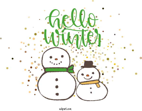Free Nature Cartoon Snowman Christmas Day For Winter Clipart Transparent Background