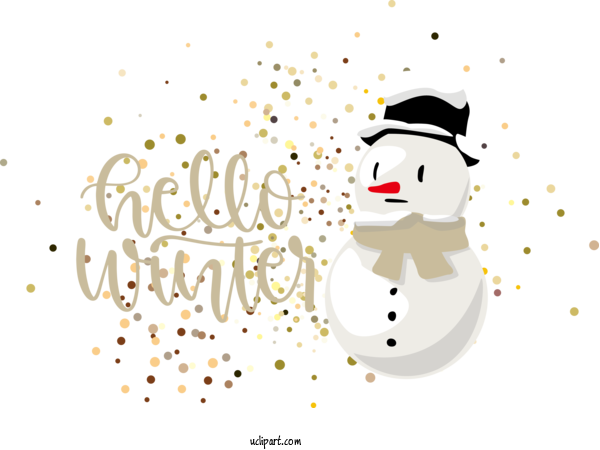 Free Nature Christmas Day Cartoon Snowman For Winter Clipart Transparent Background