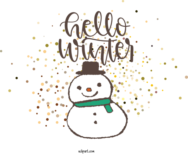 Free Nature Snowman Cartoon Christmas Day For Winter Clipart Transparent Background