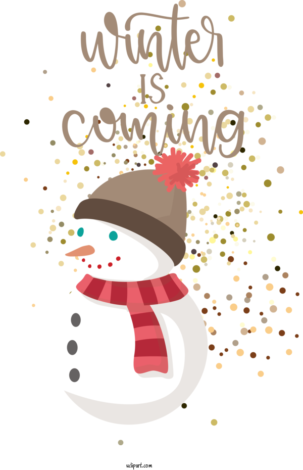 Free Nature Cartoon Animation Snowman For Winter Clipart Transparent Background