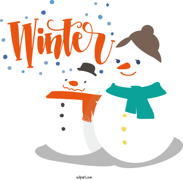 Free Nature Snowman Drawing Cartoon For Winter Clipart Transparent Background