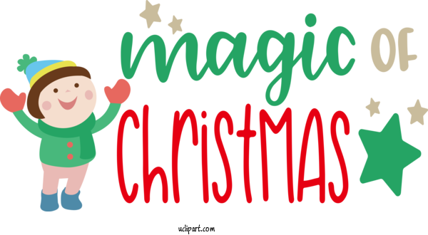 Free Holidays Christmas Day Cartoon Logo For Christmas Clipart Transparent Background