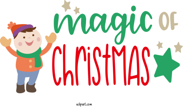 Free Holidays Christmas Day Cartoon Logo For Christmas Clipart Transparent Background