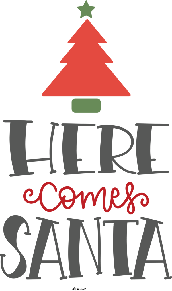 Free Cartoon Christmas Tree Christmas Day Logo For Santa Clipart Transparent Background
