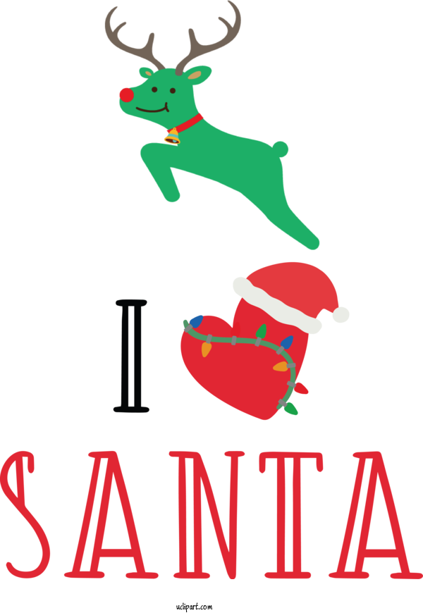 Free Cartoon Reindeer Logo Meter For Santa Clipart Transparent Background