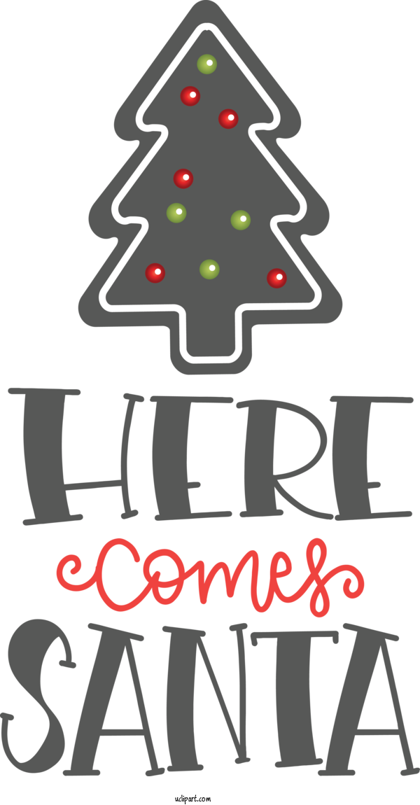 Free Cartoon Christmas Tree Christmas Day Design For Santa Clipart Transparent Background