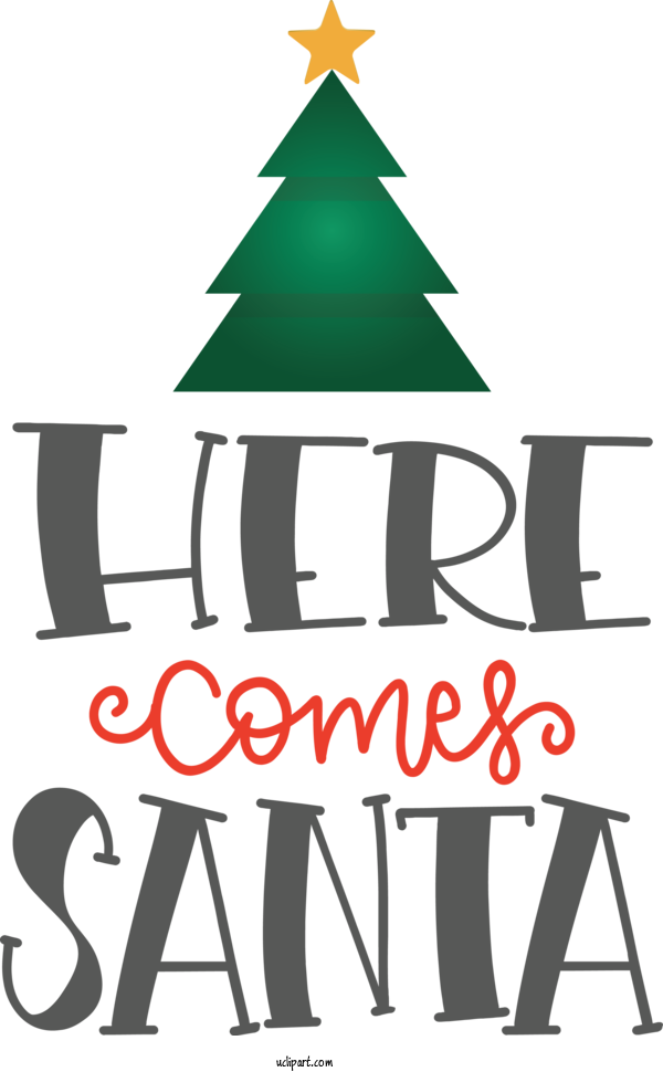 Free Cartoon Christmas Tree Christmas Day Logo For Santa Clipart Transparent Background