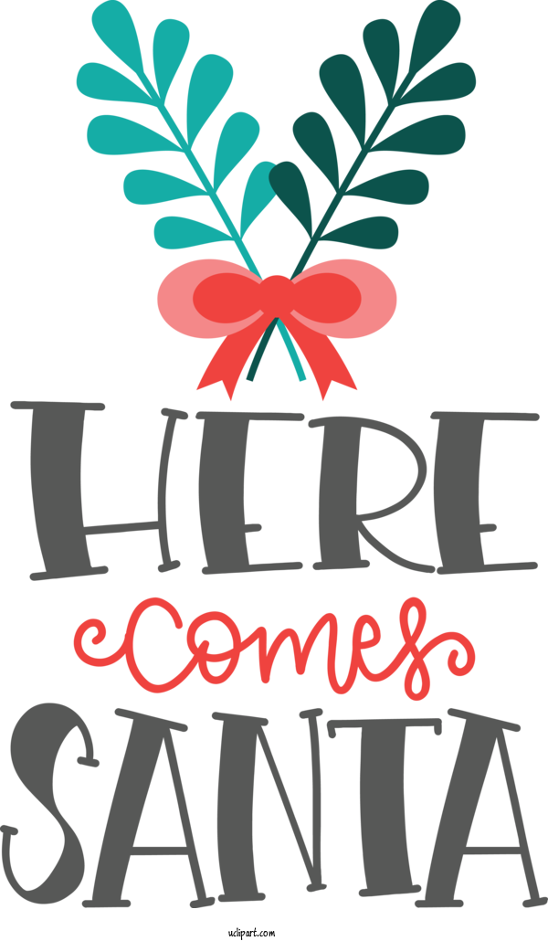 Free Cartoon Floral Design Design Logo For Santa Clipart Transparent Background