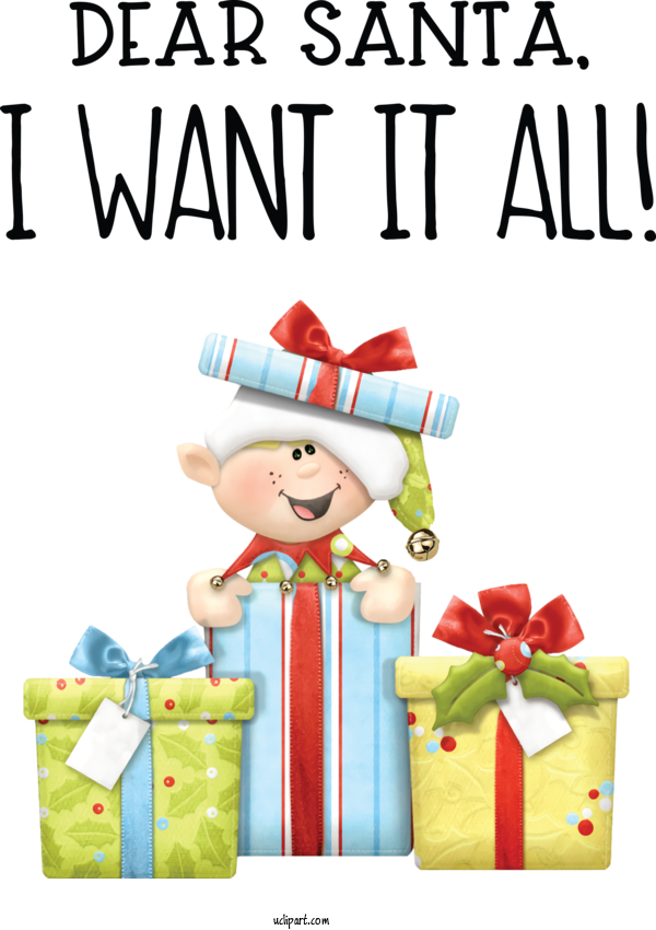 Free Cartoon Christmas Day Christmas Elf Santa Claus For Santa Clipart Transparent Background