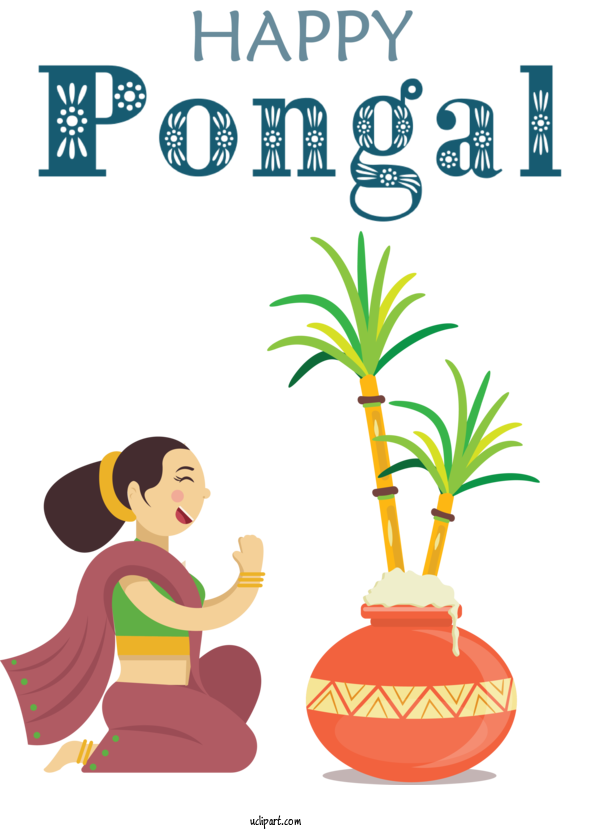 Free Holidays Houseplant Flowerpot Plants For Pongal Clipart Transparent Background