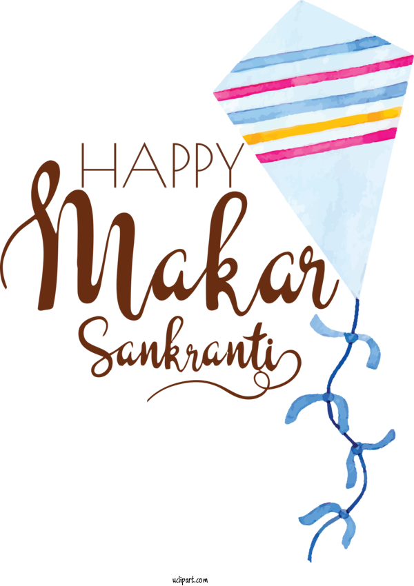 Free Holidays Logo Calligraphy Line For Makar Sankranti Clipart Transparent Background