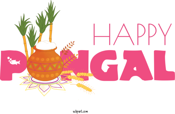 Free Holidays Logo Flower Commodity For Pongal Clipart Transparent Background