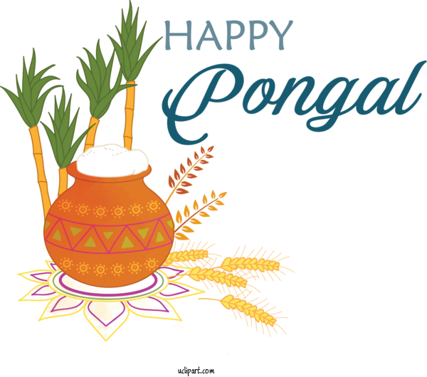 Free Holidays Pongal Makar Sankranti Bihu For Pongal Clipart Transparent Background