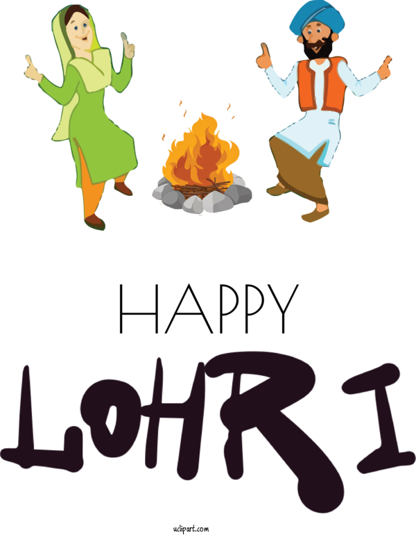 Free Holidays Lohri Holiday Cartoon For Lohri Clipart Transparent Background