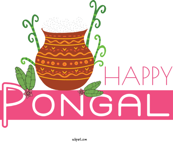 Free Holidays Logo Design Pongal For Pongal Clipart Transparent Background