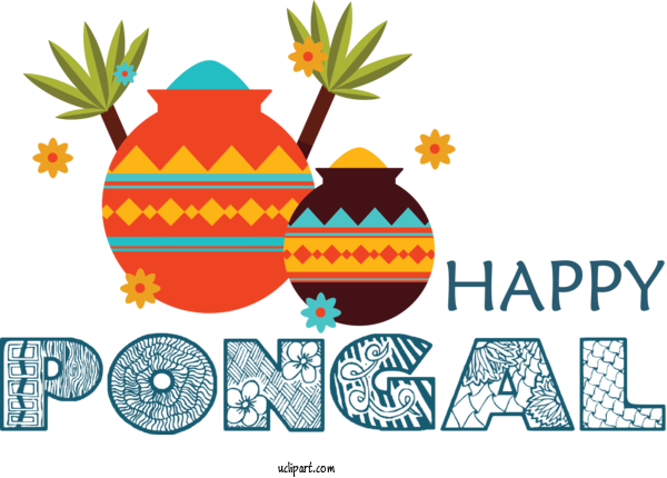 Free Holidays Design For Pongal Clipart Transparent Background