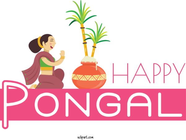 Free Holidays Pongal Houseplant Pongal For Pongal Clipart Transparent Background