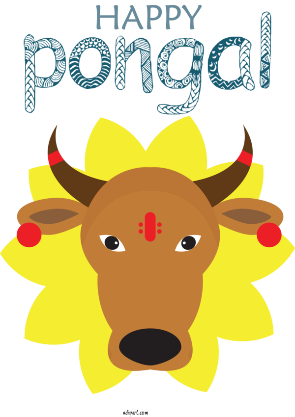 Free Holidays Cartoon Snout Meter For Pongal Clipart Transparent Background