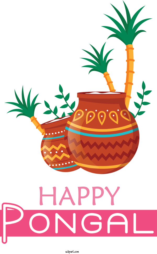 Free Holidays Drawing Design For Pongal Clipart Transparent Background