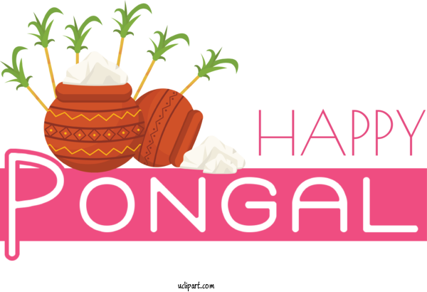 Free Holidays Logo Vegetable Text For Pongal Clipart Transparent Background