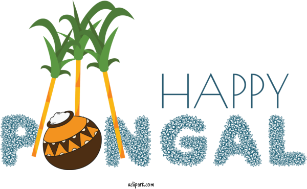 Free Holidays Logo Plant Stem Grasses For Pongal Clipart Transparent Background