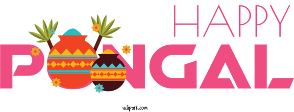 Free Holidays Logo Design Line For Pongal Clipart Transparent Background