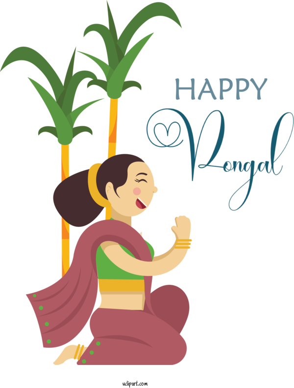 Free Holidays Design Visual Arts Pongal For Pongal Clipart Transparent Background