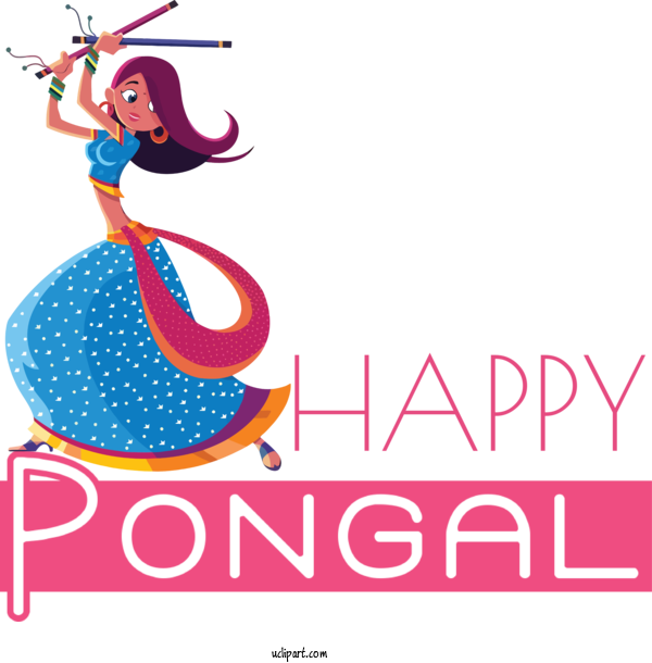 Free Holidays Garba Dandiya Raas Festival For Pongal Clipart Transparent Background