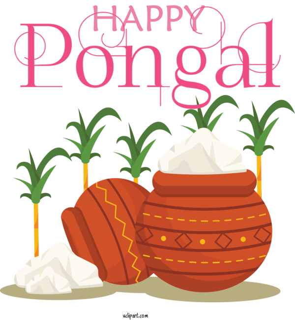 Free Holidays Flower Vegetable Design For Pongal Clipart Transparent Background